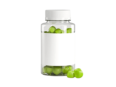 Amostras de balas de goma embaladas